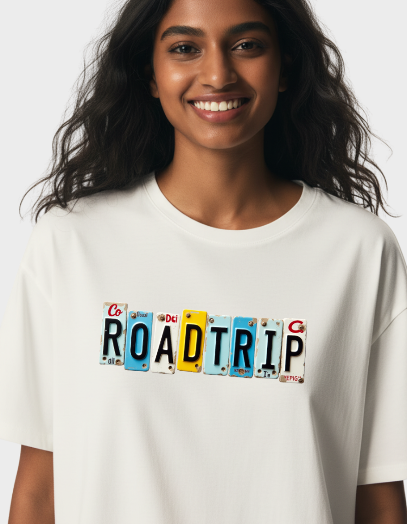 Road Trip- Unisex Graphic Oversized T-Shirt