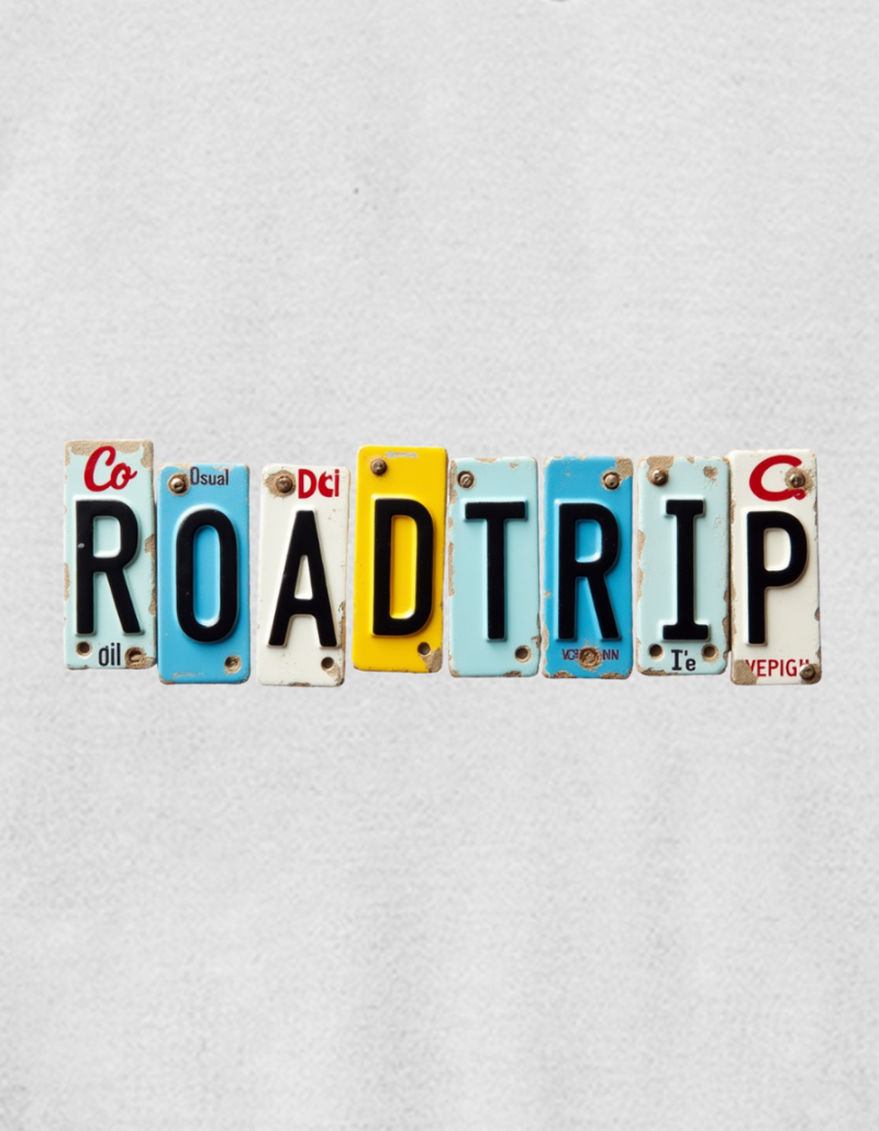 Road Trip Hoodie – Vintage License Plate Graphic Hoodie