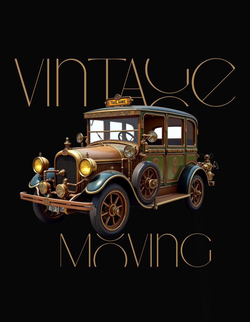 Vintage Moving Unisex Graphic T-Shirt artwork