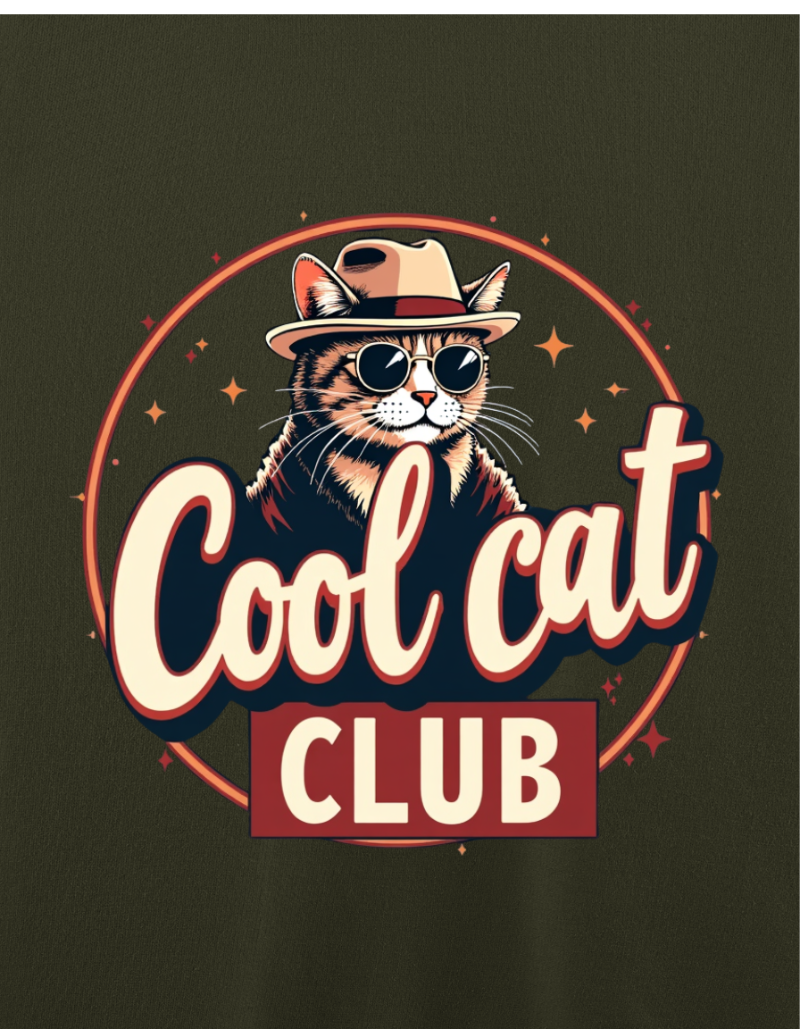 Cool Cat Club  Unisex Brushed Fleece Hoodie