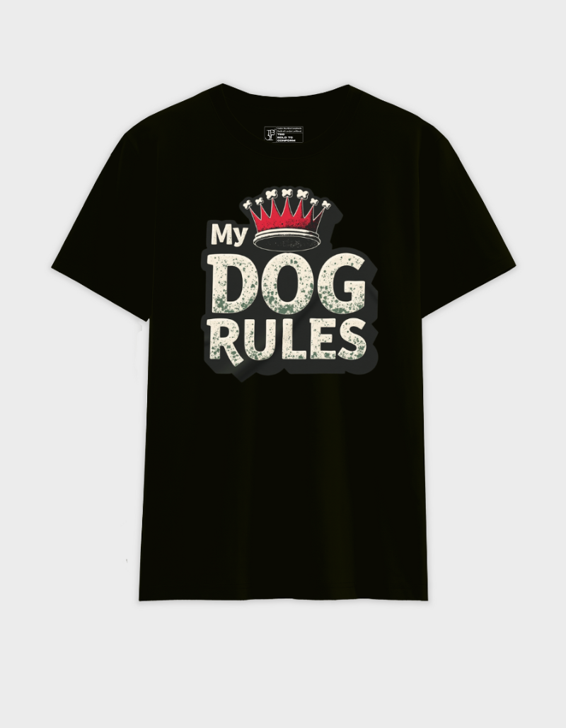 Dog Rules Unisex Cotton Graphic Tee