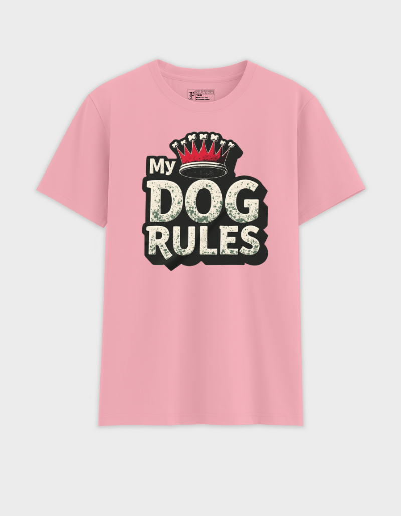 Dog Rules Unisex Cotton Graphic Tee