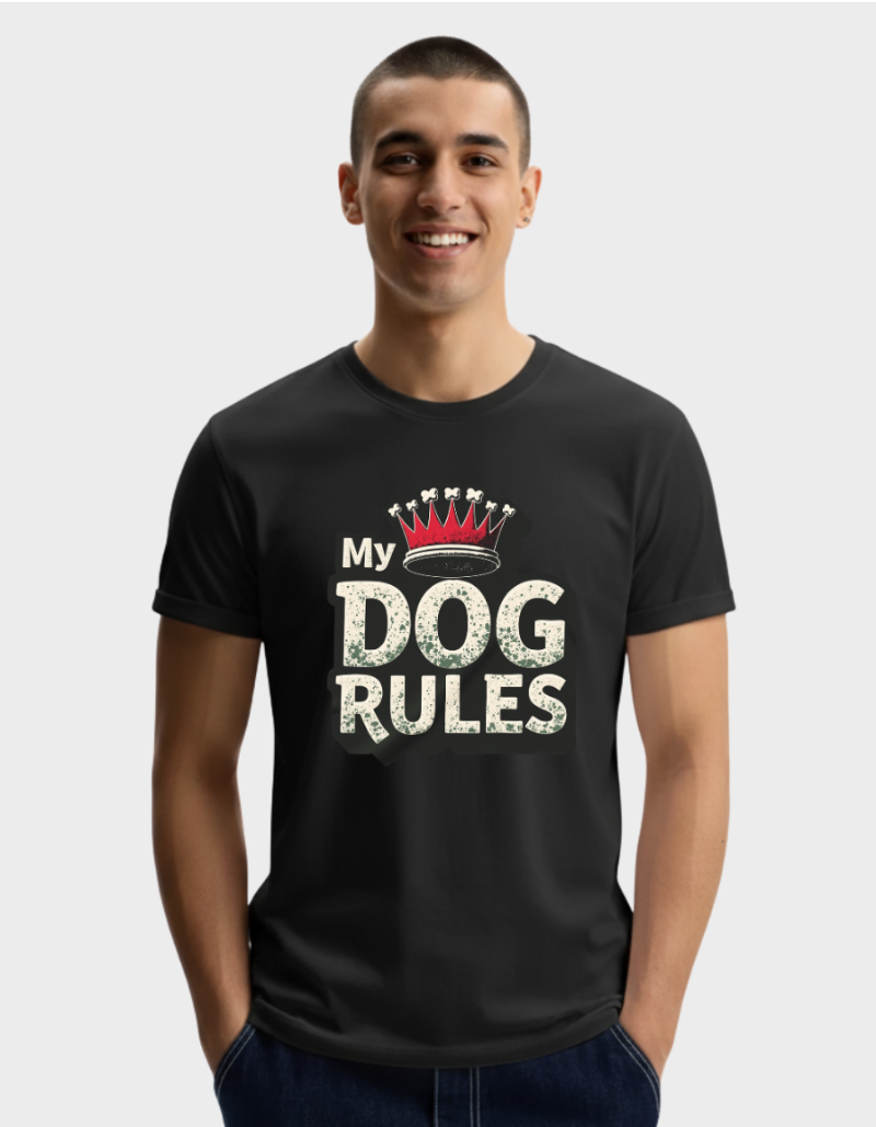 Dog Rules Unisex Cotton Graphic Tee
