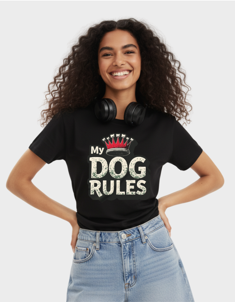 Dog Rules Unisex Cotton Graphic Tee