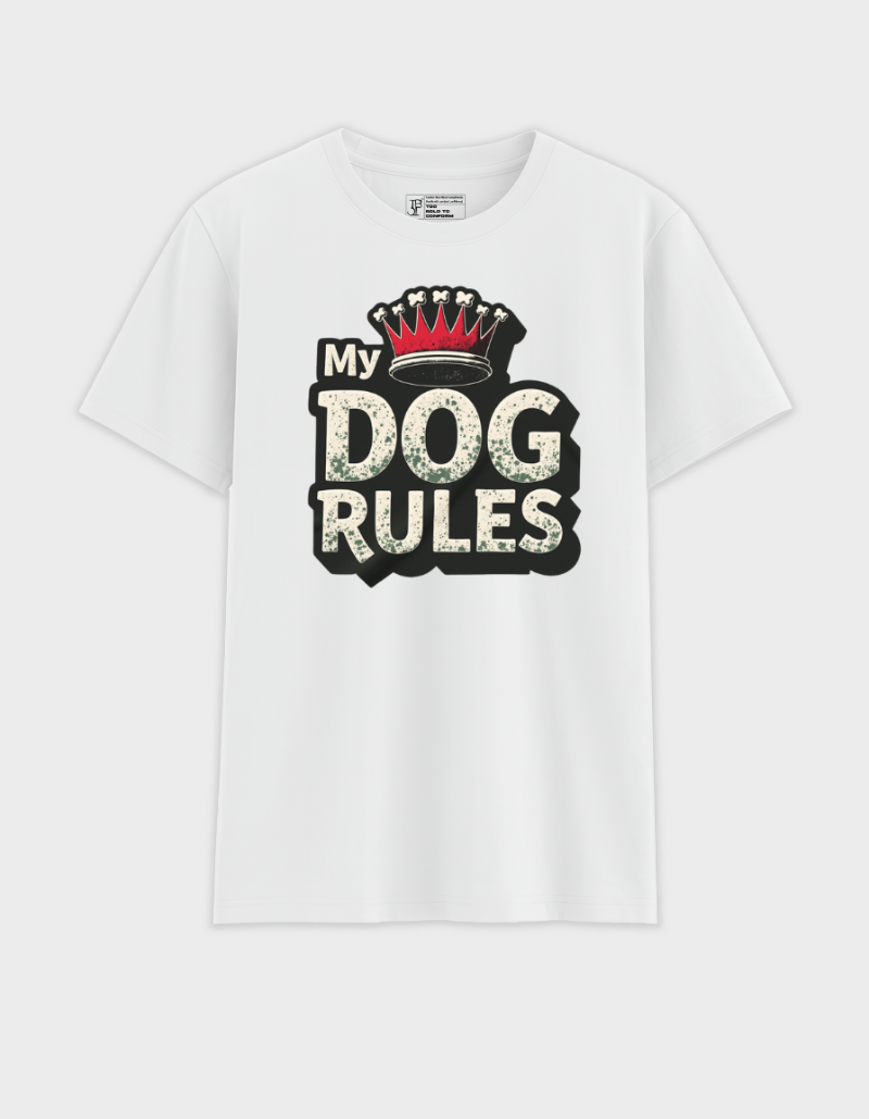 Dog Rules Unisex Cotton Graphic Tee