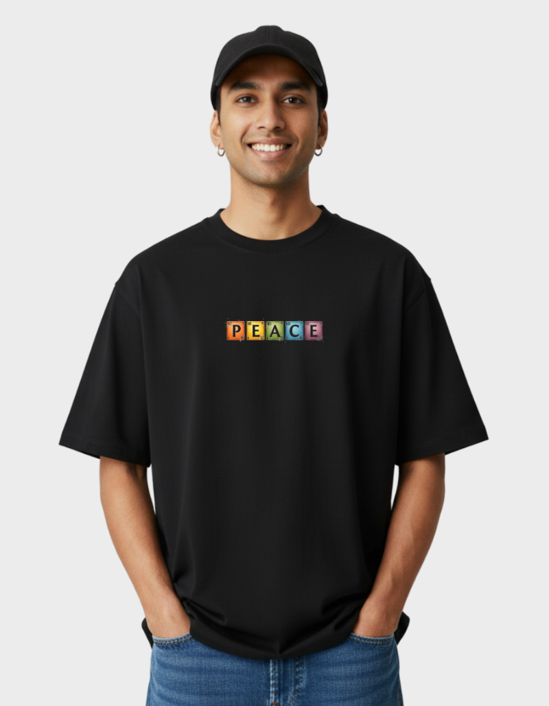 Peace Periodic Oversized Unisex Graphic Tee
