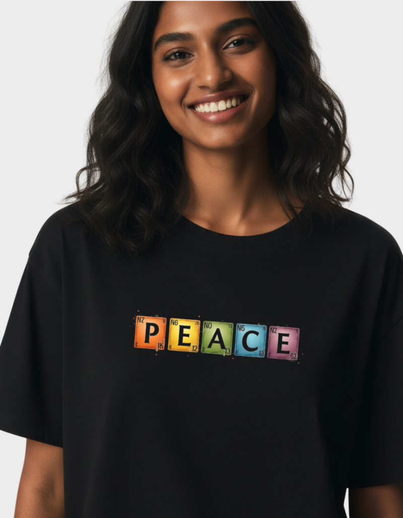 Peace Periodic Oversized Unisex Graphic Tee