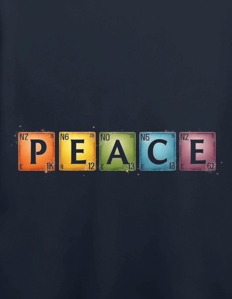 Peace Periodic Oversized Unisex Graphic Tee