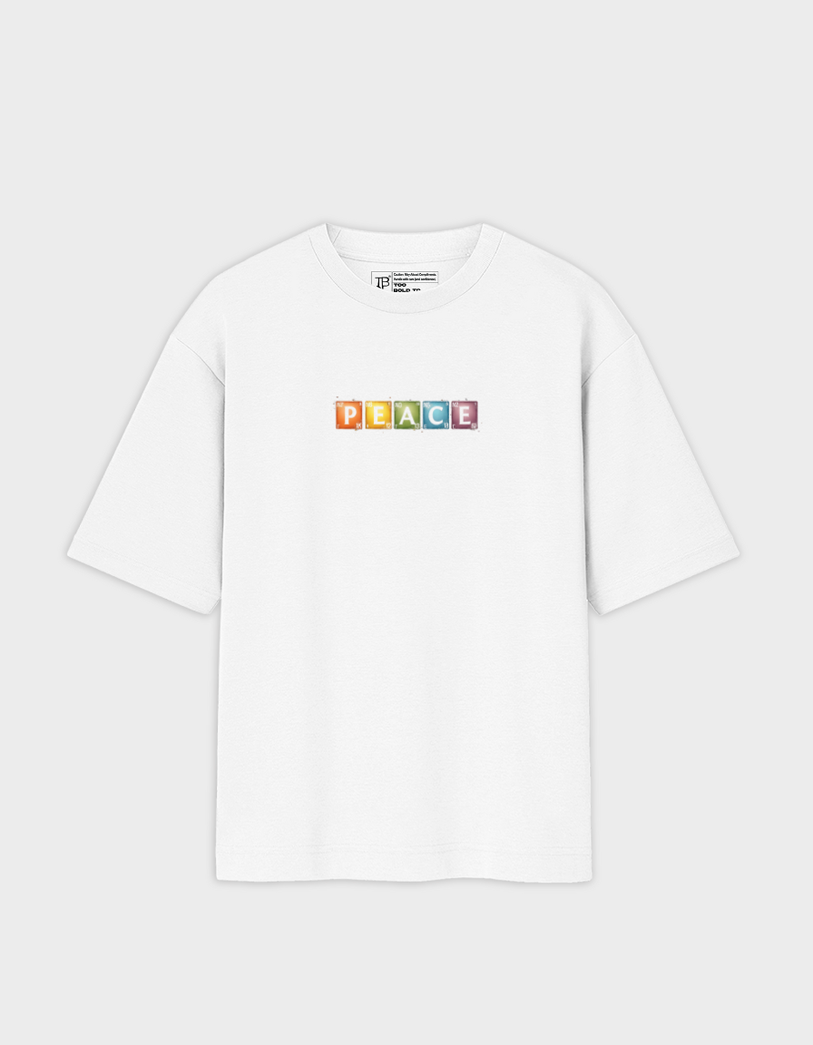Peace Periodic Oversized Unisex Graphic Tee