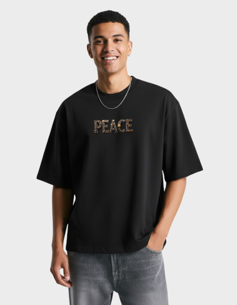 Peace Gear  Oversized Unisex Terry Graphic Tee
