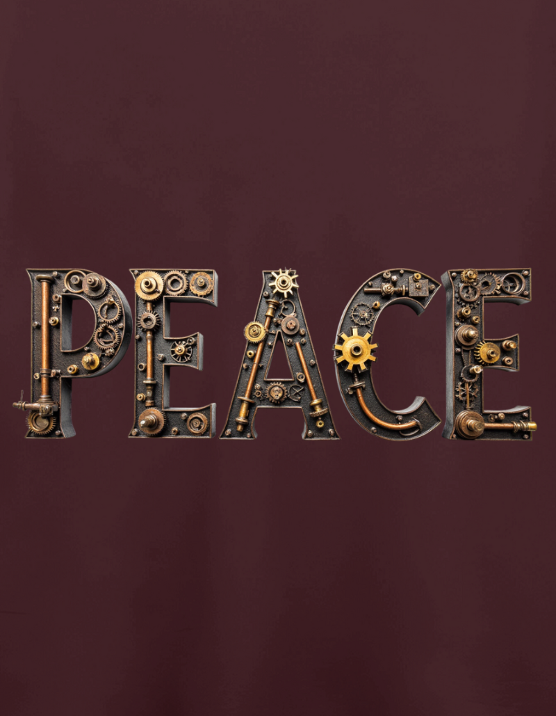 Peace Gear  Oversized Unisex Terry Graphic Tee artwork