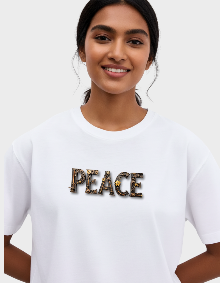 Peace Gear  Oversized Unisex Terry Graphic Tee