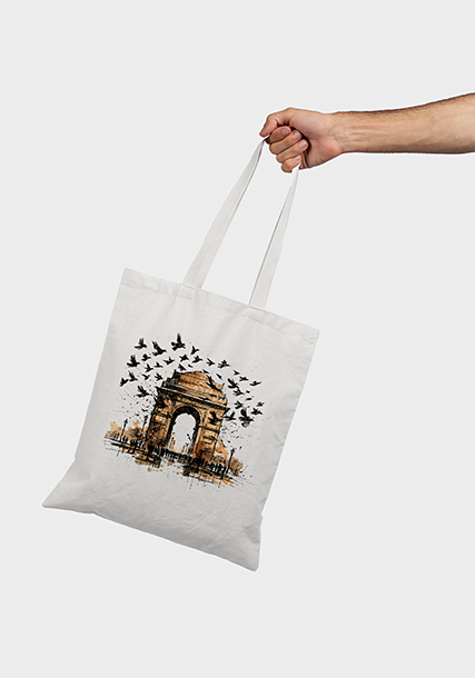 Artistic Zipper Tote Bag