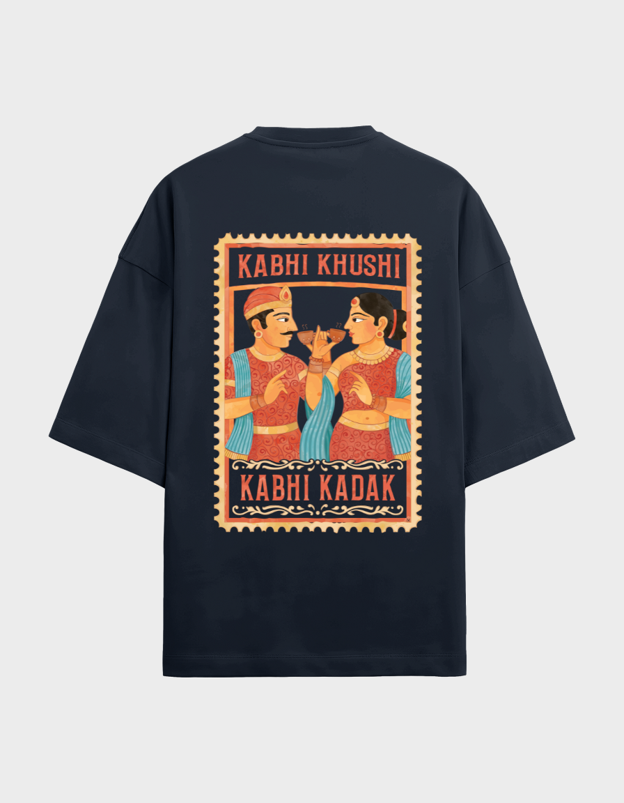 Kabhi Khushi Kabhi Kadak Unisex Oversized Graphic Tshirt
