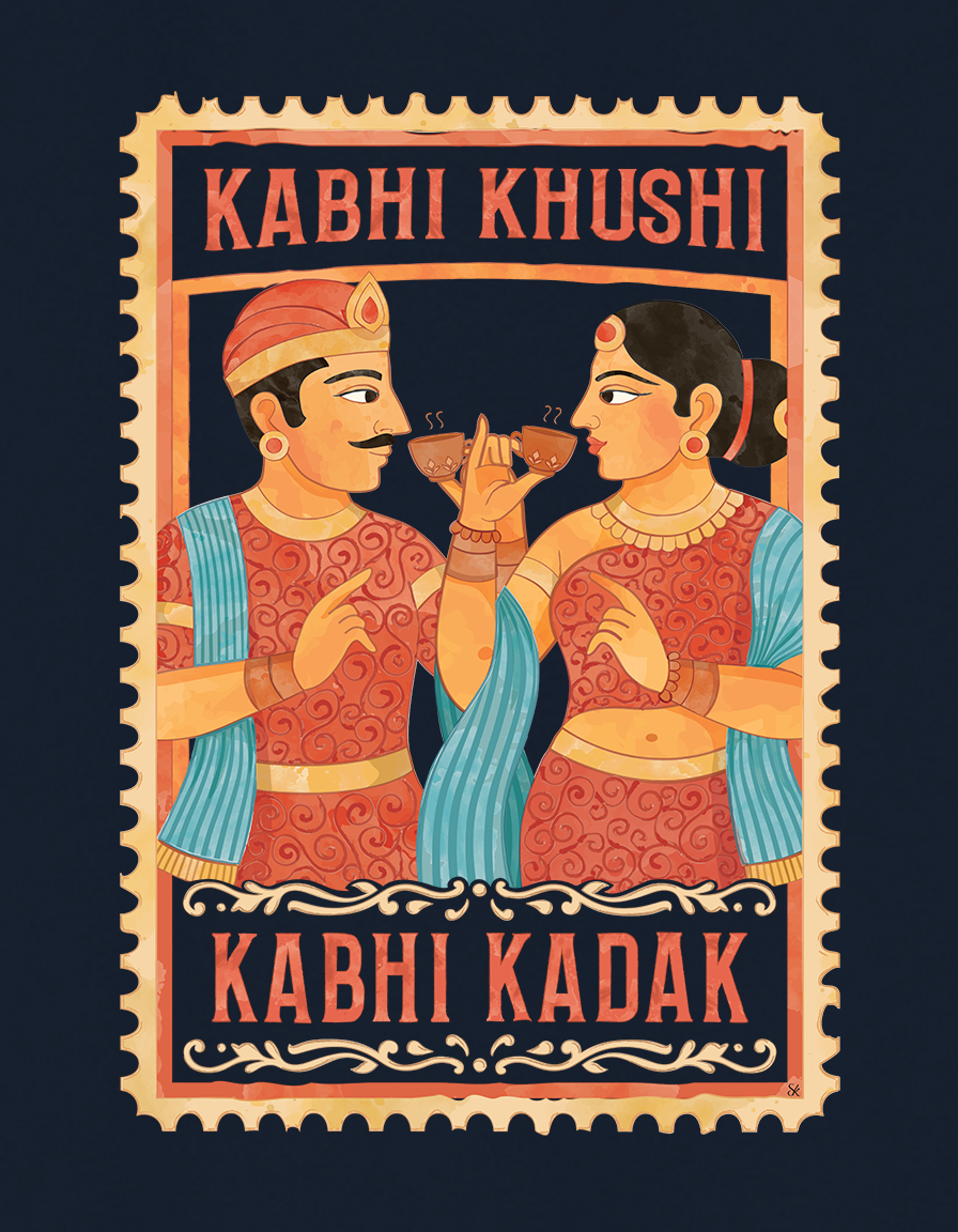 Kabhi Khushi Kabhi Kadak Unisex Oversized Graphic Tshirt