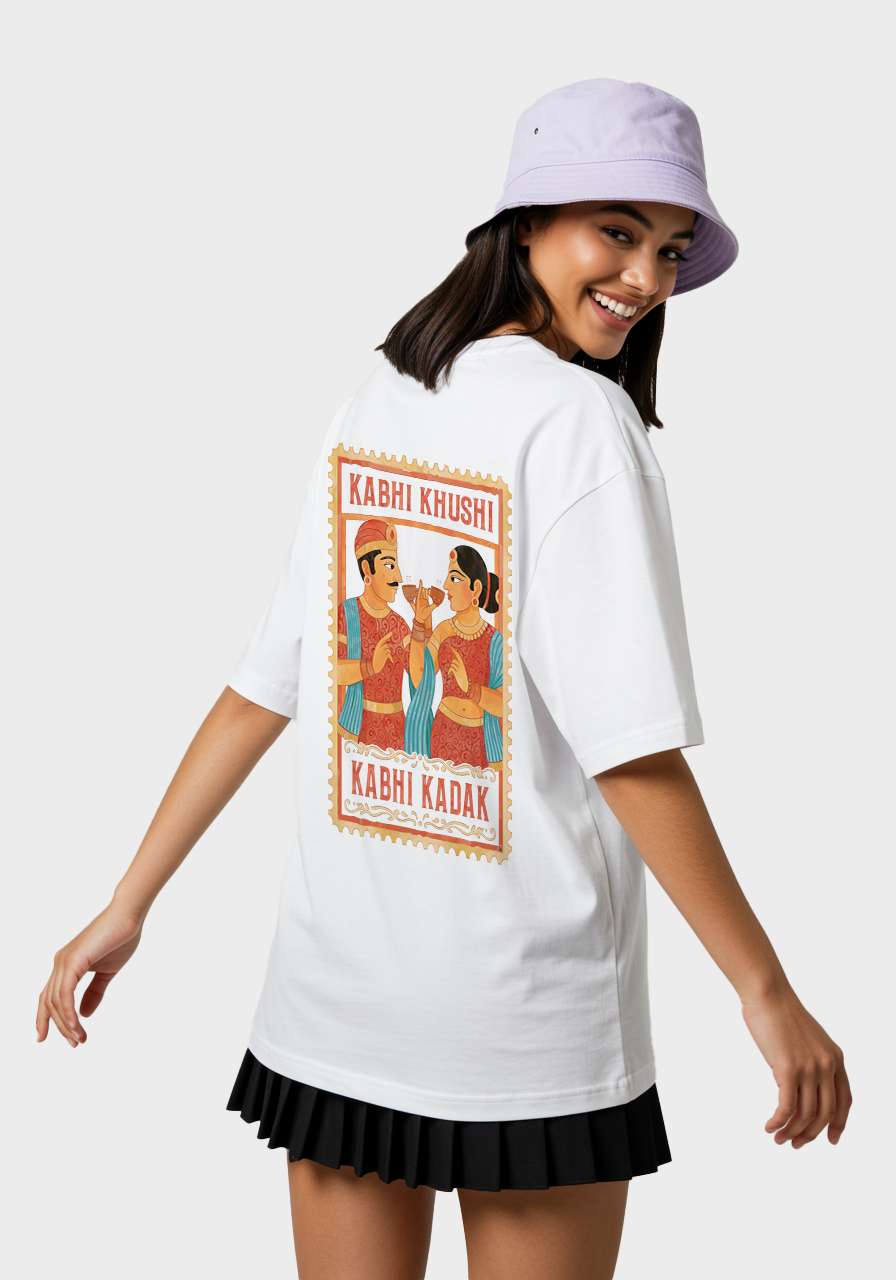 Kabhi Khushi Kabhi Kadak Unisex Oversized Graphic Tshirt