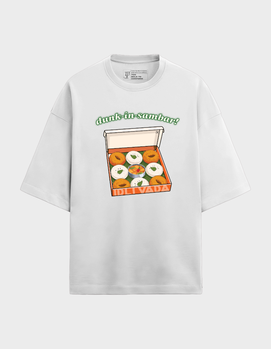 Dunkin Sambar Unisex Oversized Graphic Tshirt