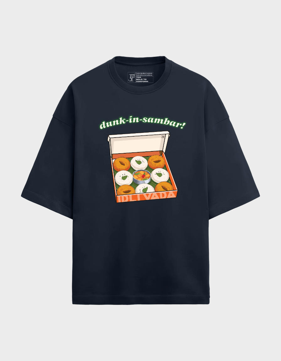 Dunkin Sambar Unisex Oversized Graphic Tshirt