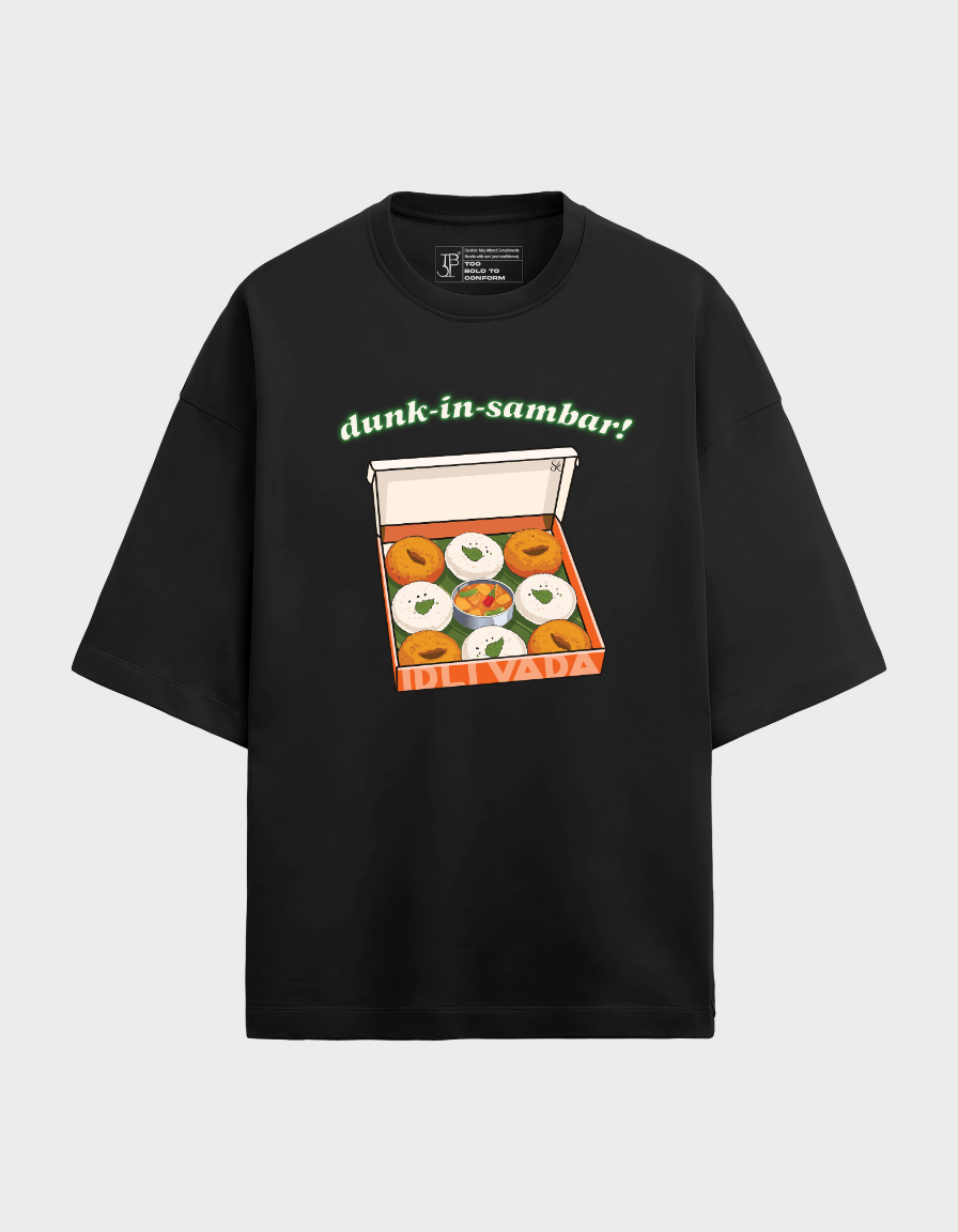 Dunkin Sambar Unisex Oversized Graphic Tshirt