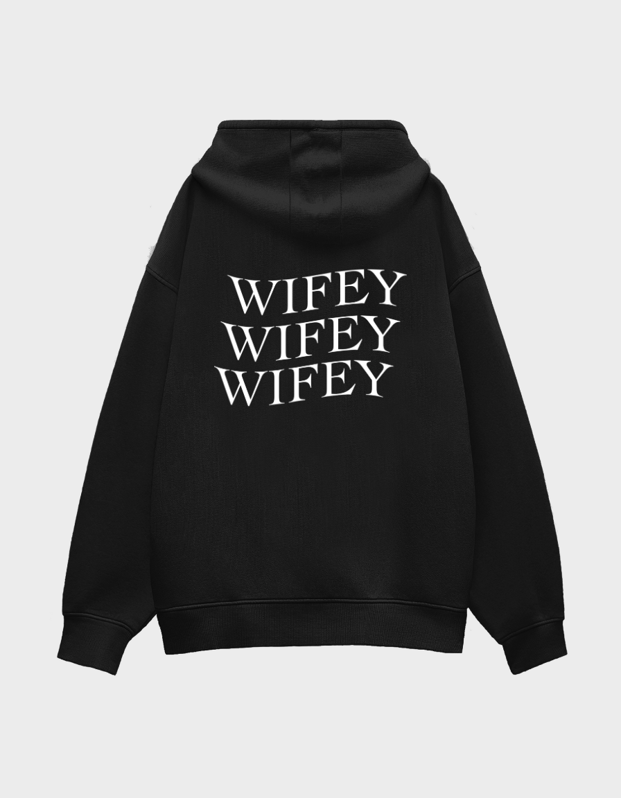 Wifey- Oversized Brushed Fleece Hoodie