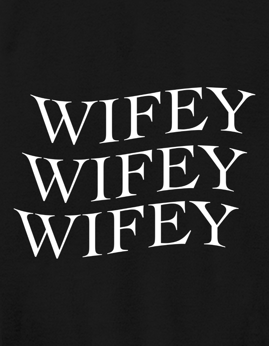 Wifey- Oversized Brushed Fleece Hoodie