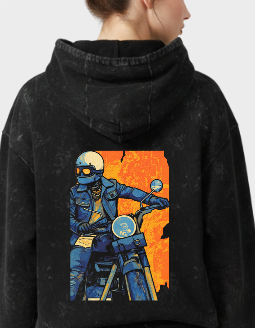 Kickstart Unisex Acid Washed Hoodie