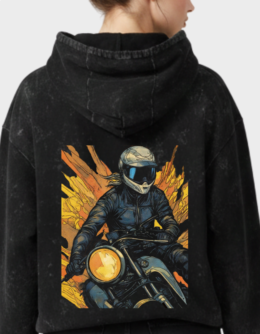 Roost Women Acid Washed Hoodie