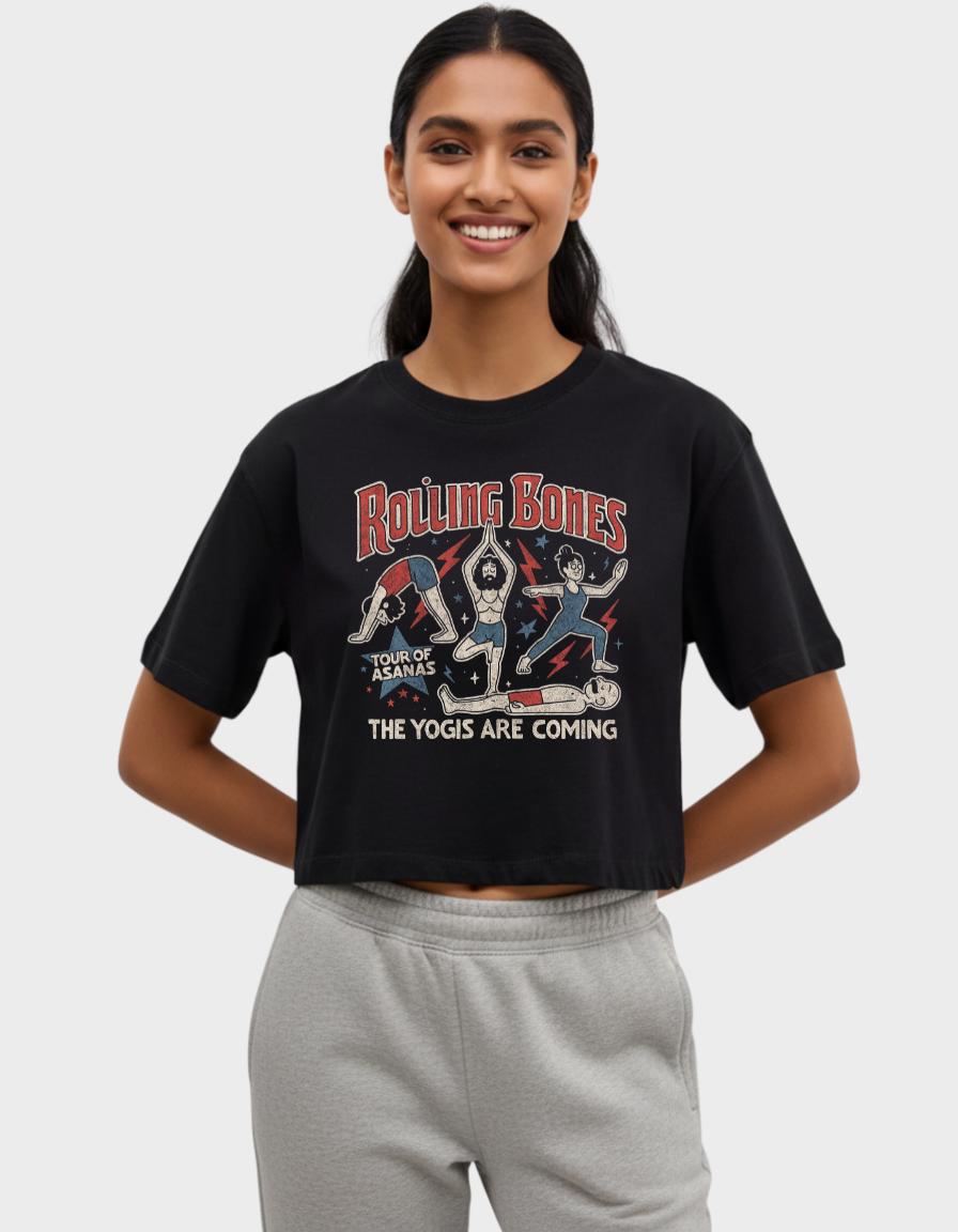 Rolling Bones Graphic Crop Top