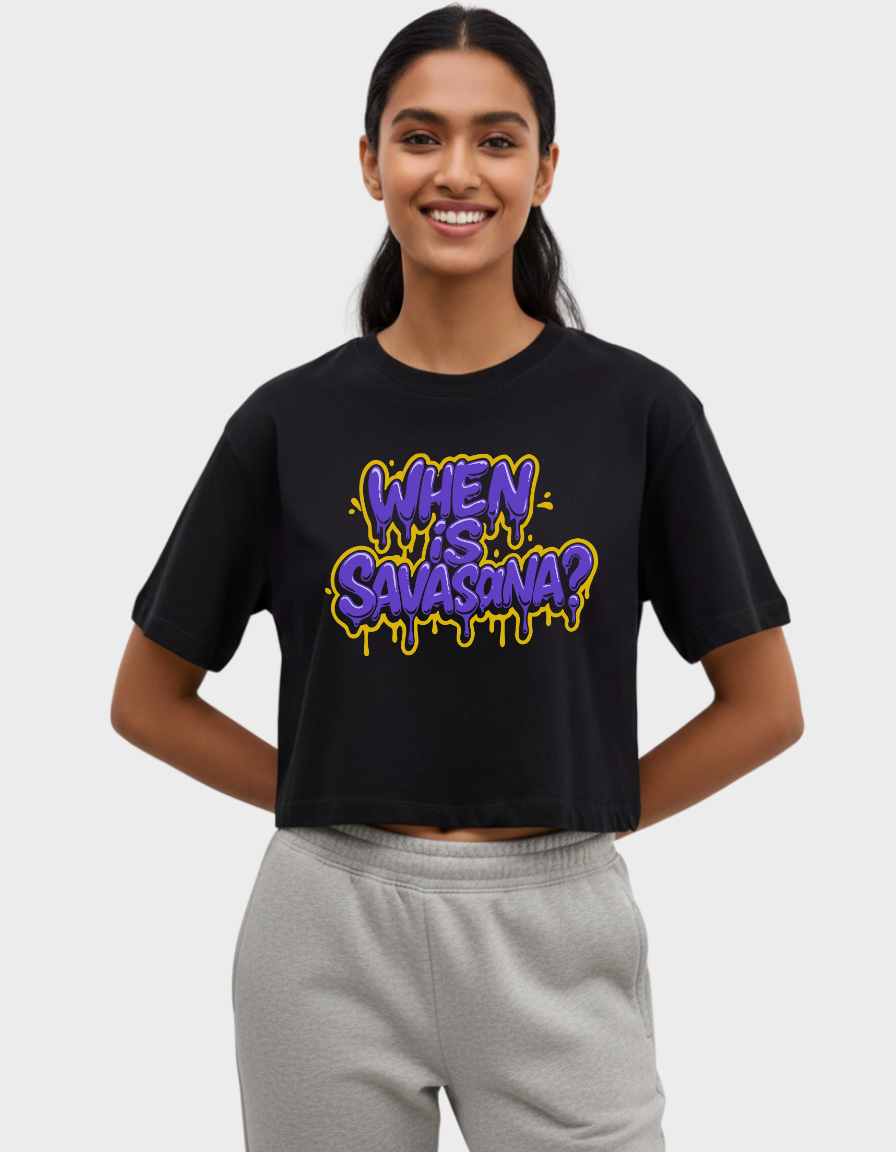 Savasana Graphic Crop Top