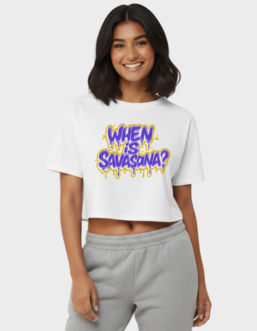 Savasana Graphic Crop Top