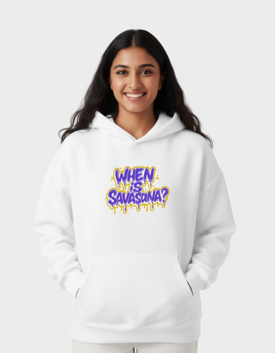 Savasana Oversized Brushed Fleece Graphic Hoodie