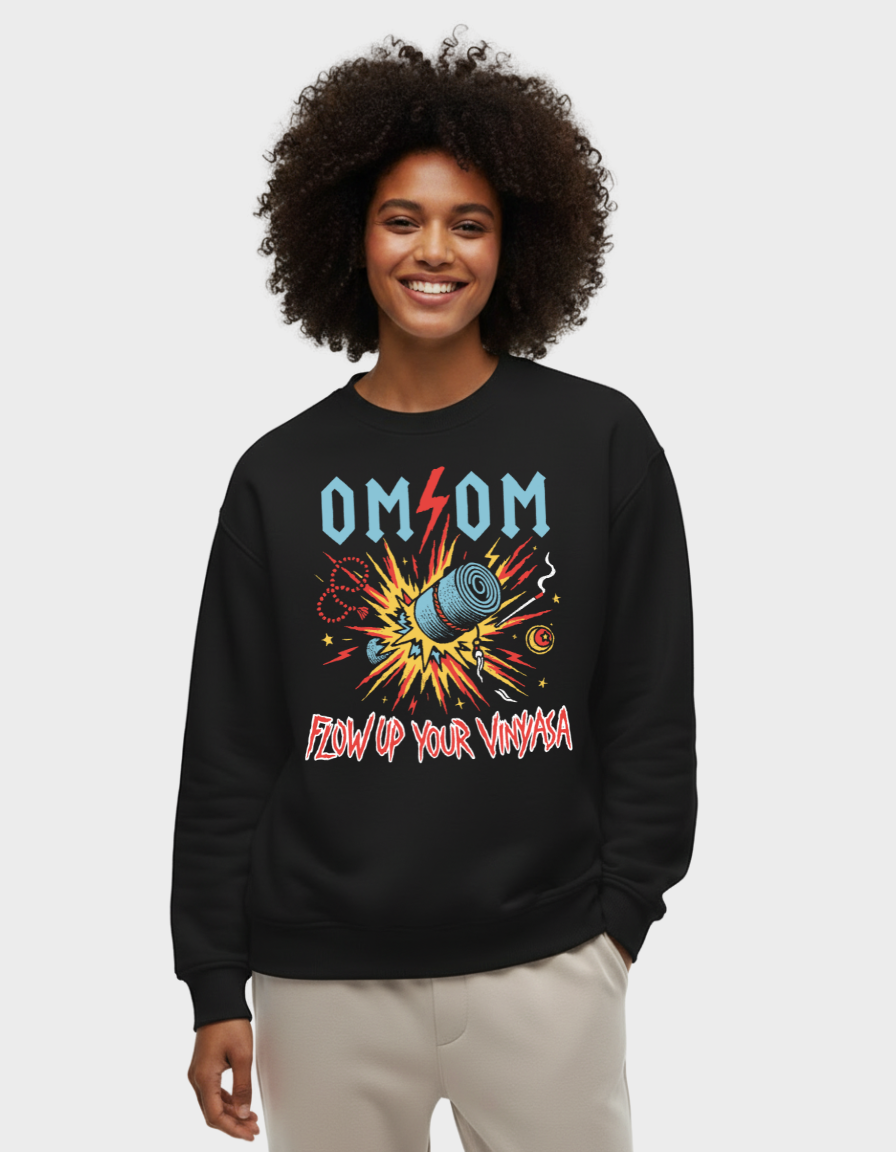 Om Vinyasa Unisex BrushedFleece Graphic Sweatshirt