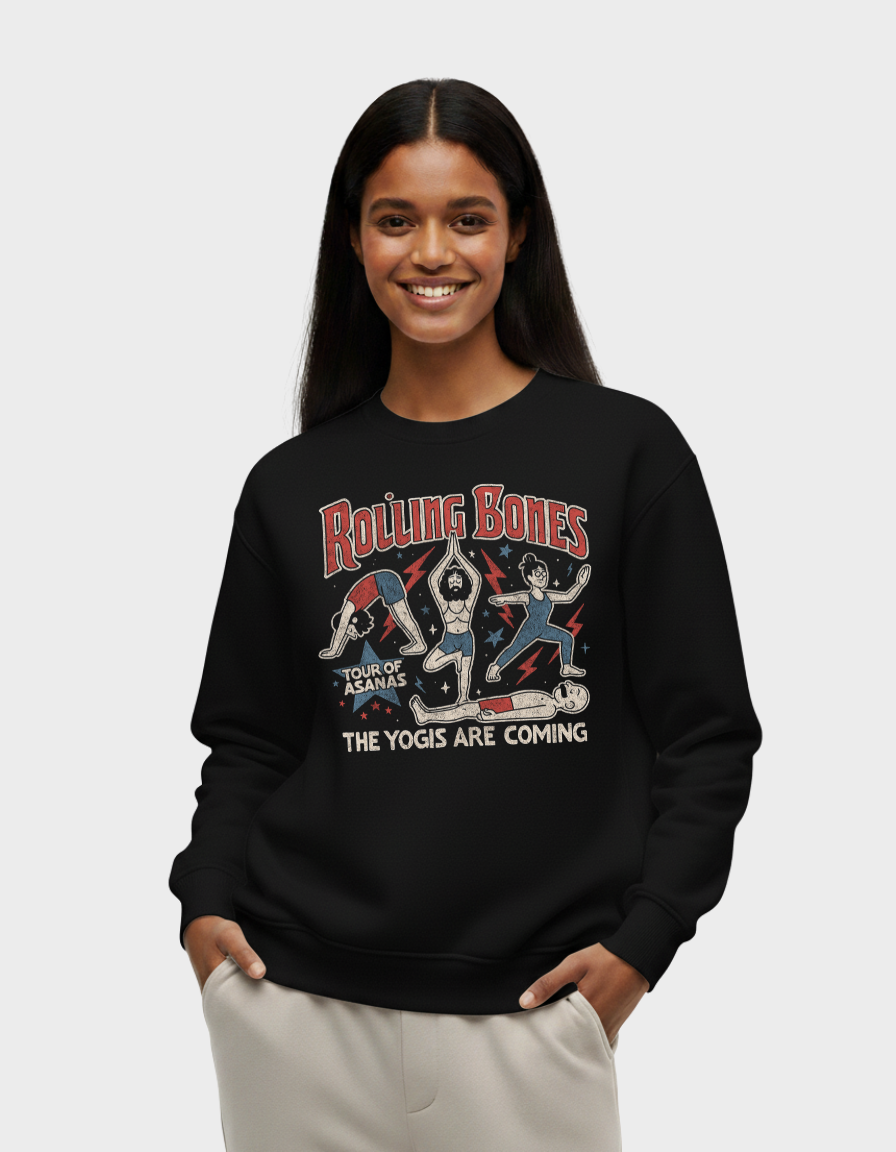 Rolling Bones Unisex Brushed Fleece Graphic Sweatshirt