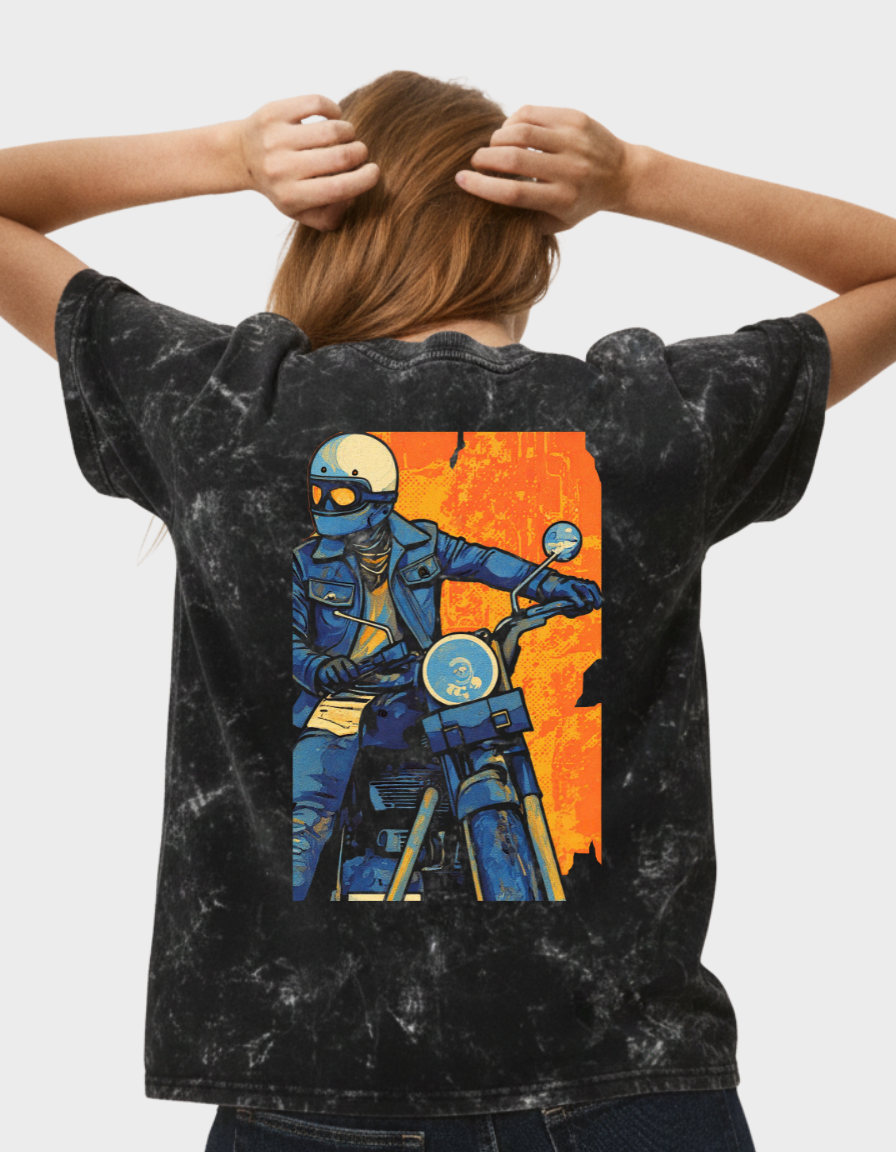 Kickstart Unisex Acid Washed Oversized Tee