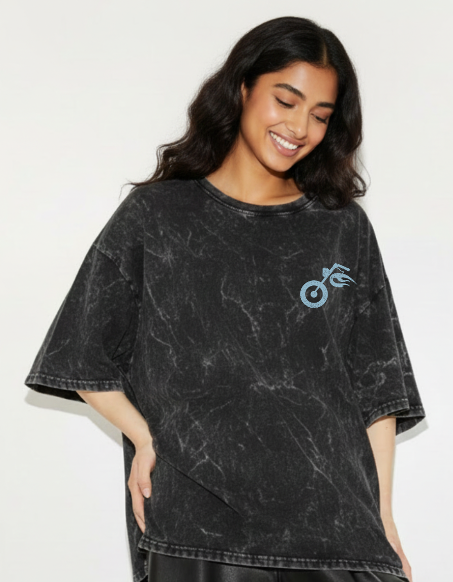 Road Reaper Unisex Acid Washed Oversized Tee