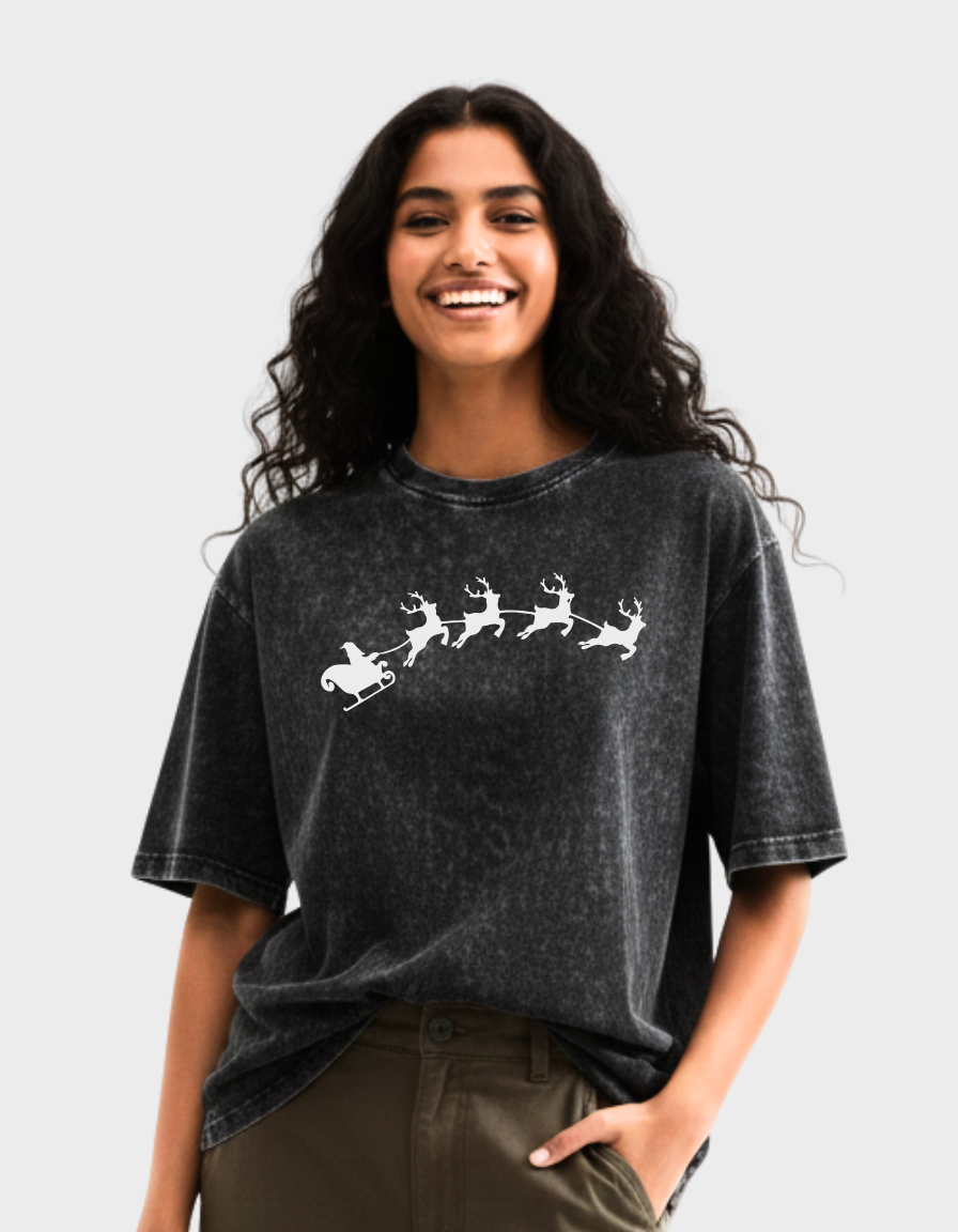Arc Sleigh Unisex Acid Washed Oversized Tee
