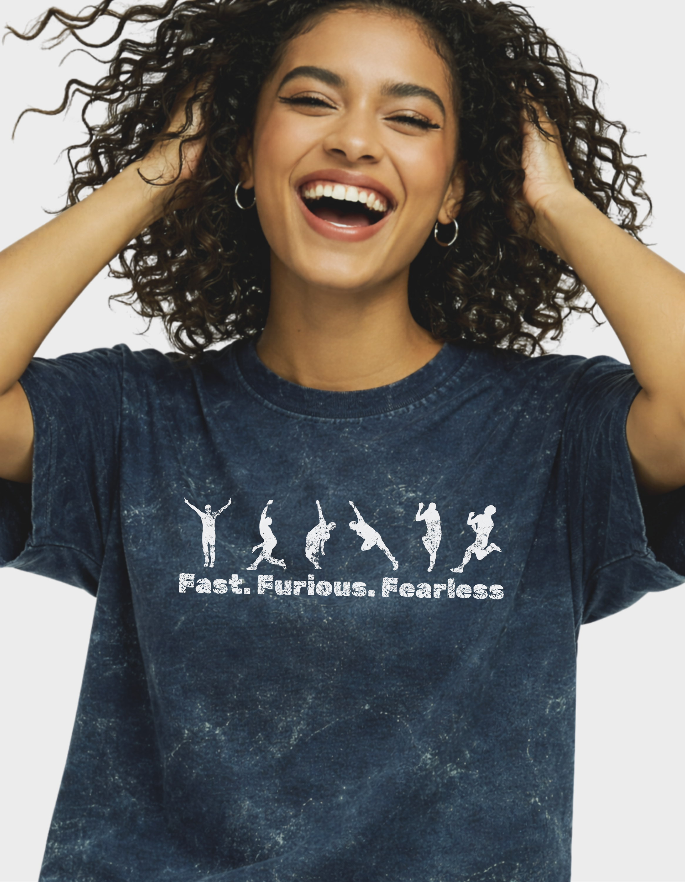 Fast Furious Fearless-Unisex Acid Washed Tee