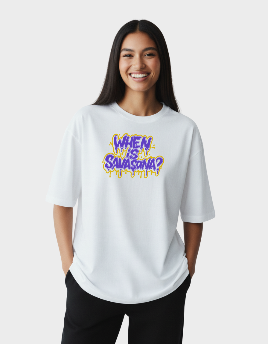 Savasana  Unisex Oversized Terry Tshirt