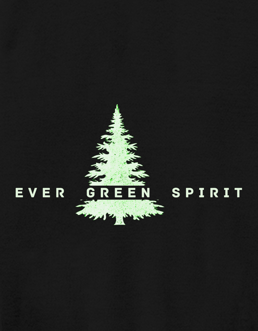 Evergreen Unisex Acid Washed Oversized Tee artwork