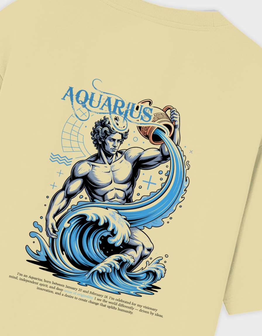 Aquarius Unisex Oversized T-Shirt