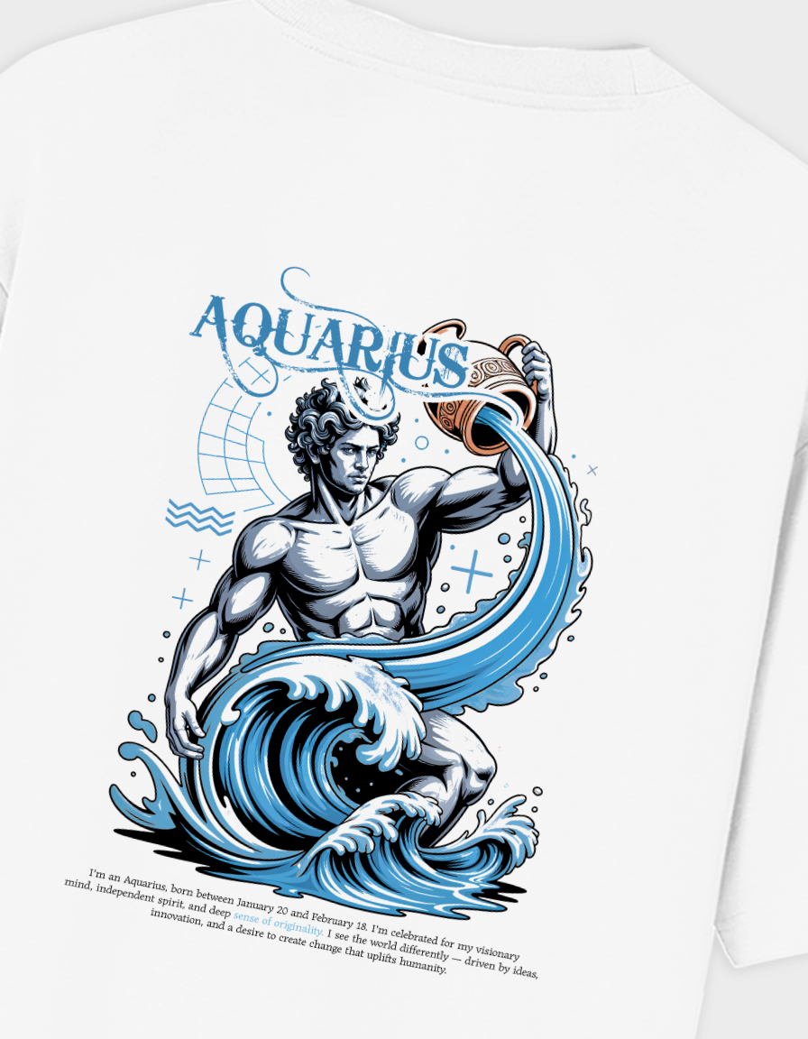 Aquarius Unisex Oversized T-Shirt
