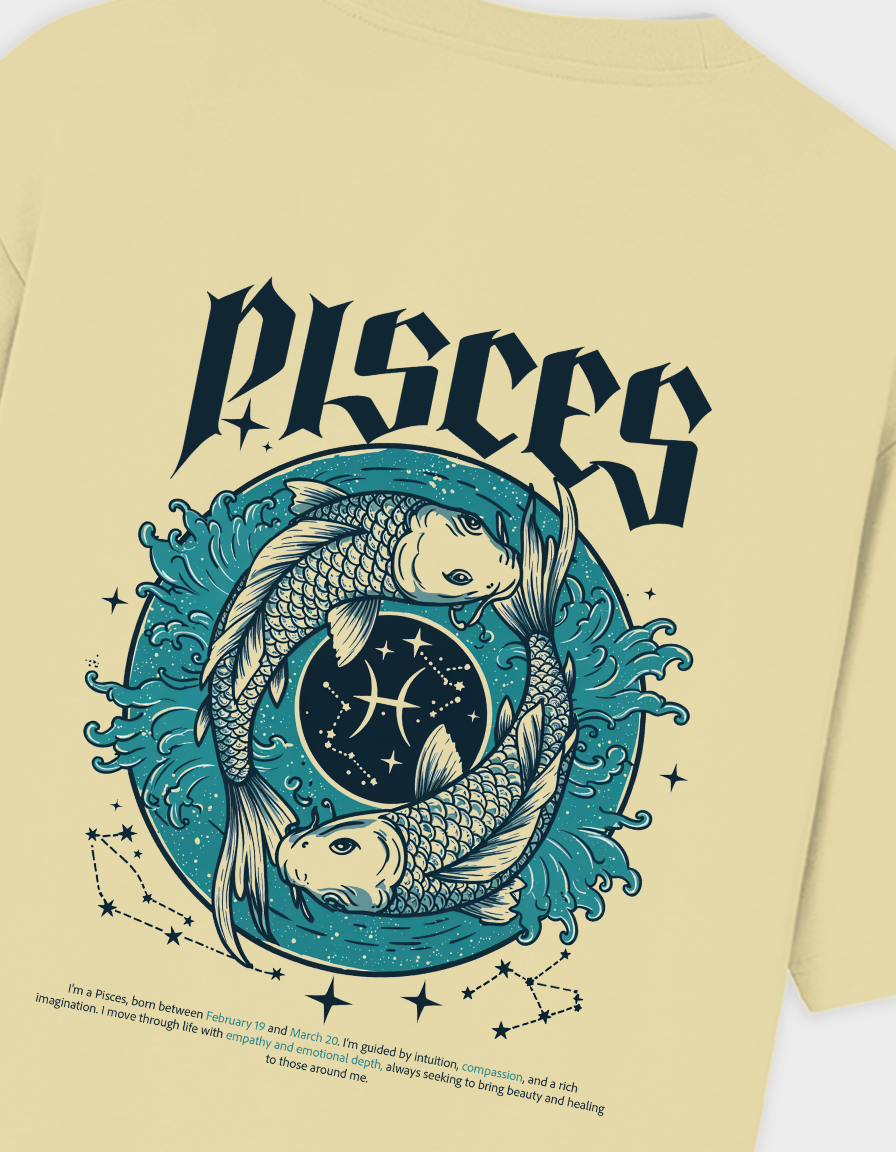 Pisces Unisex Oversized T-Shirt