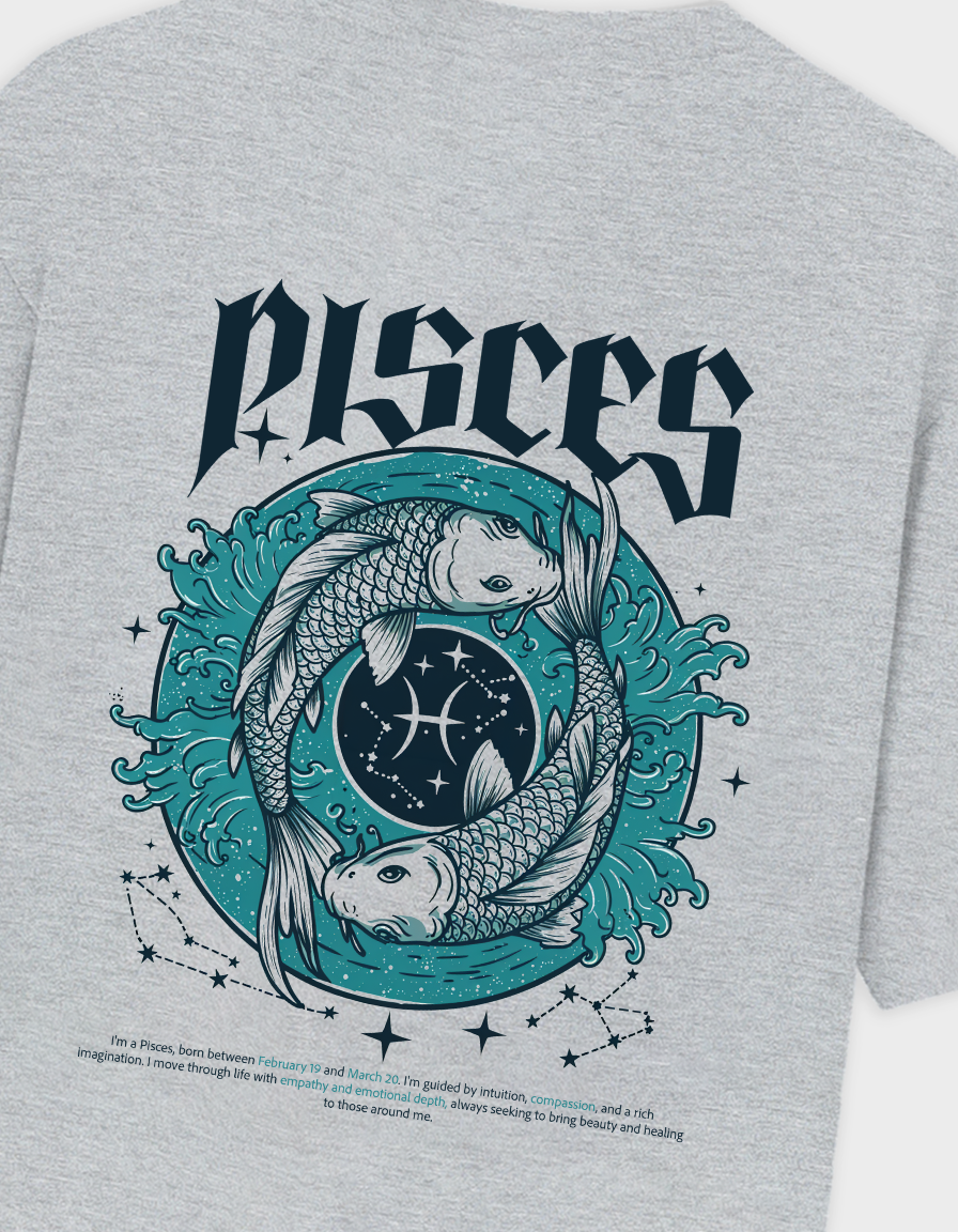 Pisces Unisex Oversized T-Shirt