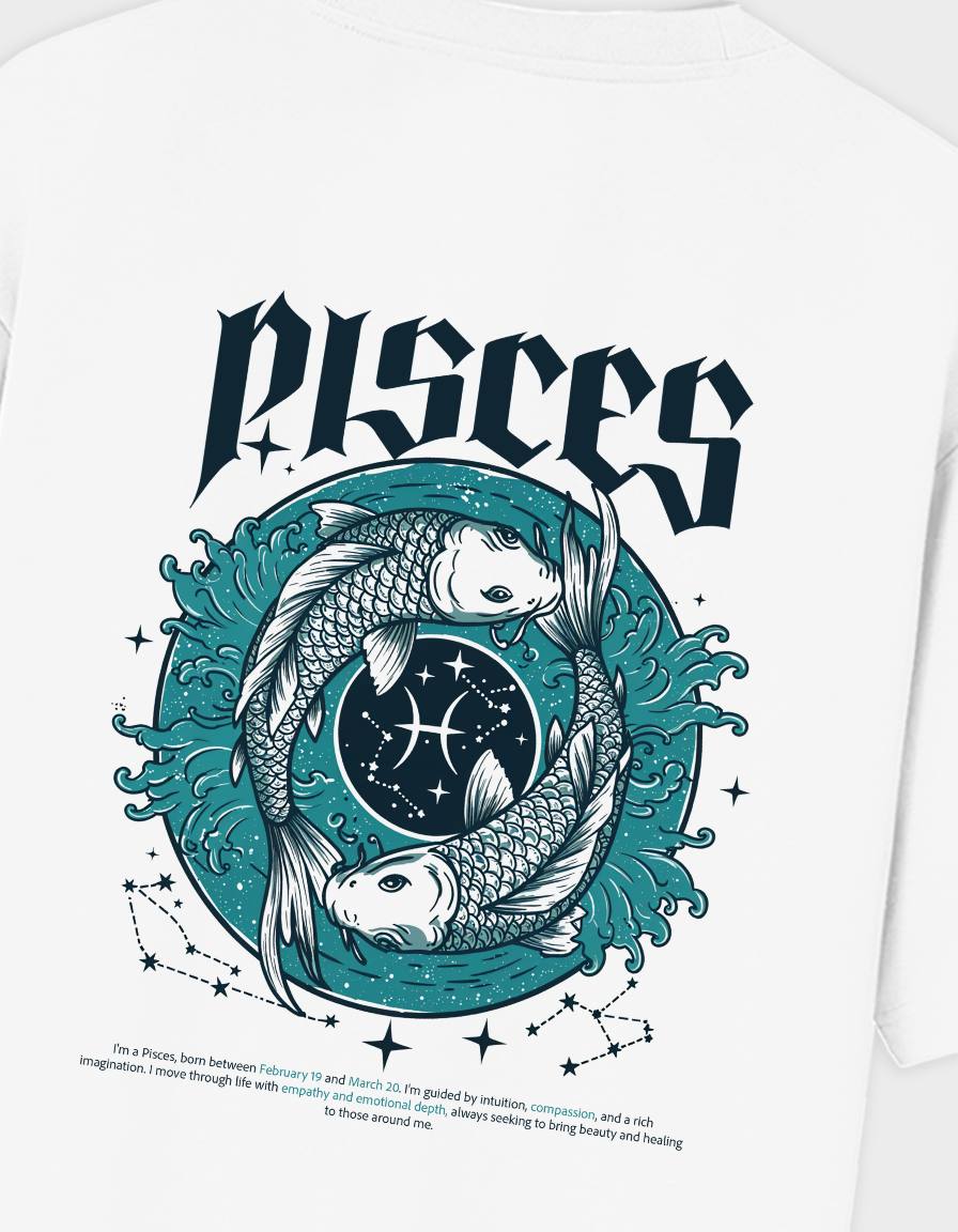 Pisces Unisex Oversized T-Shirt