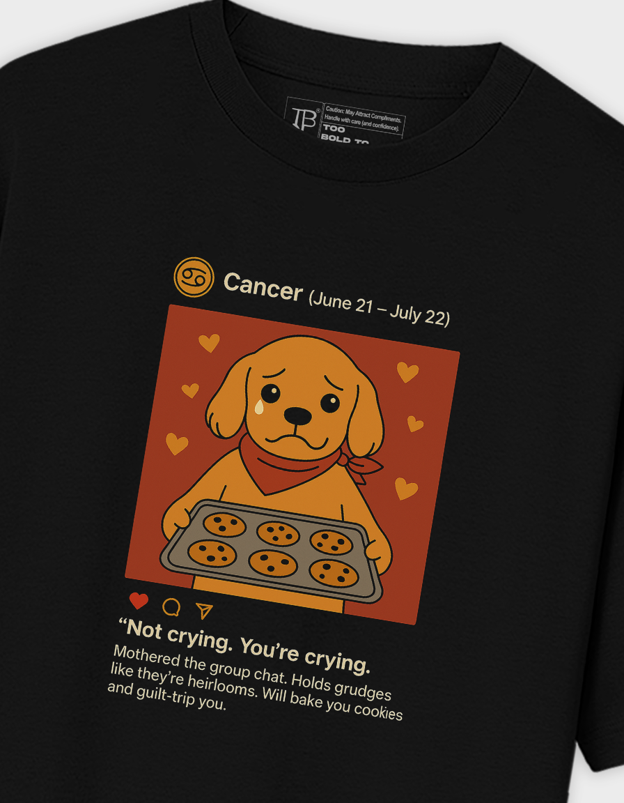 Cancer Mood Unisex Oversized T-Shirt – Zodiac Meme Tee