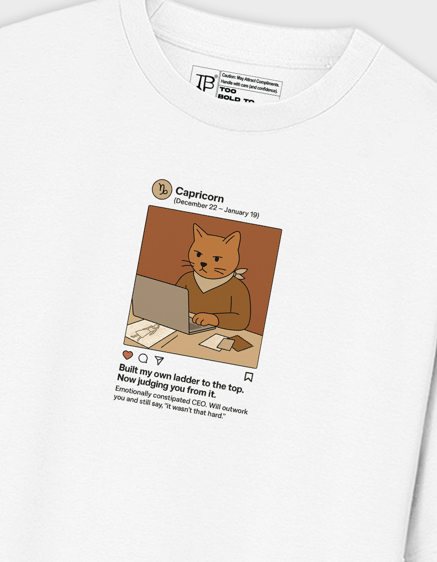Capricorn Meme Unisex Oversized T-Shirt