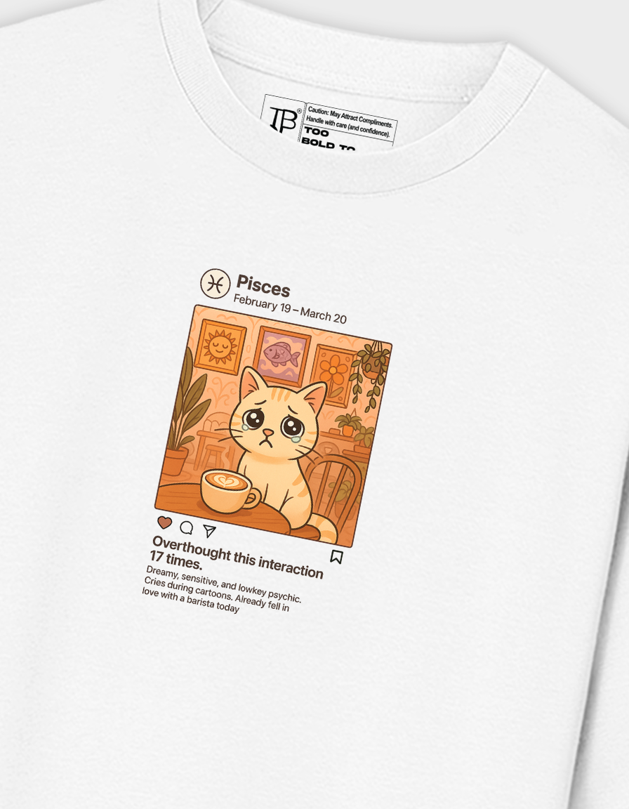 Pisces Meme Unisex Oversized T-Shirt