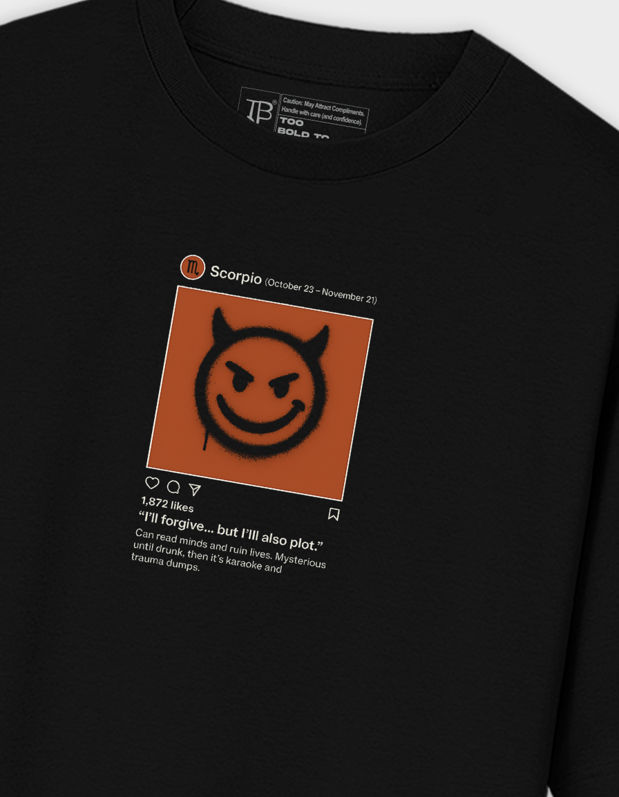 Scorpio Meme Unisex Oversized T-Shirt