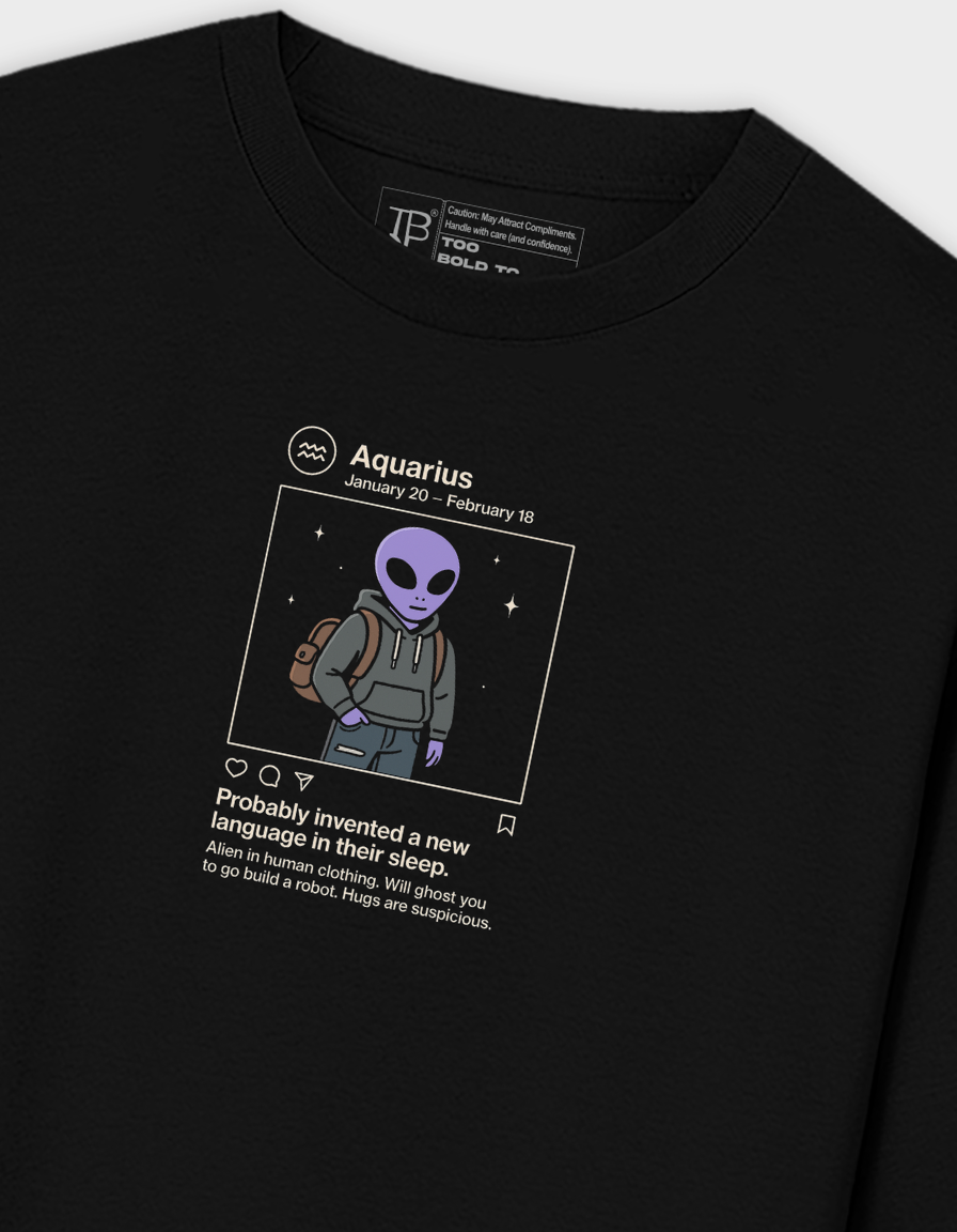 Aquarius Meme Unisex Oversized T-Shirt