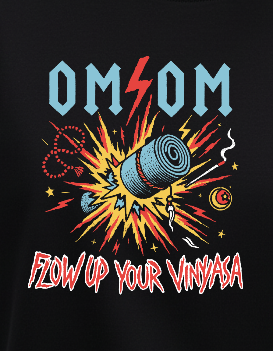 Om Vinyasa Unisex BrushedFleece Graphic Sweatshirt